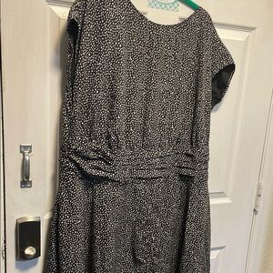 Elegant Black and White Polka Dot Dress